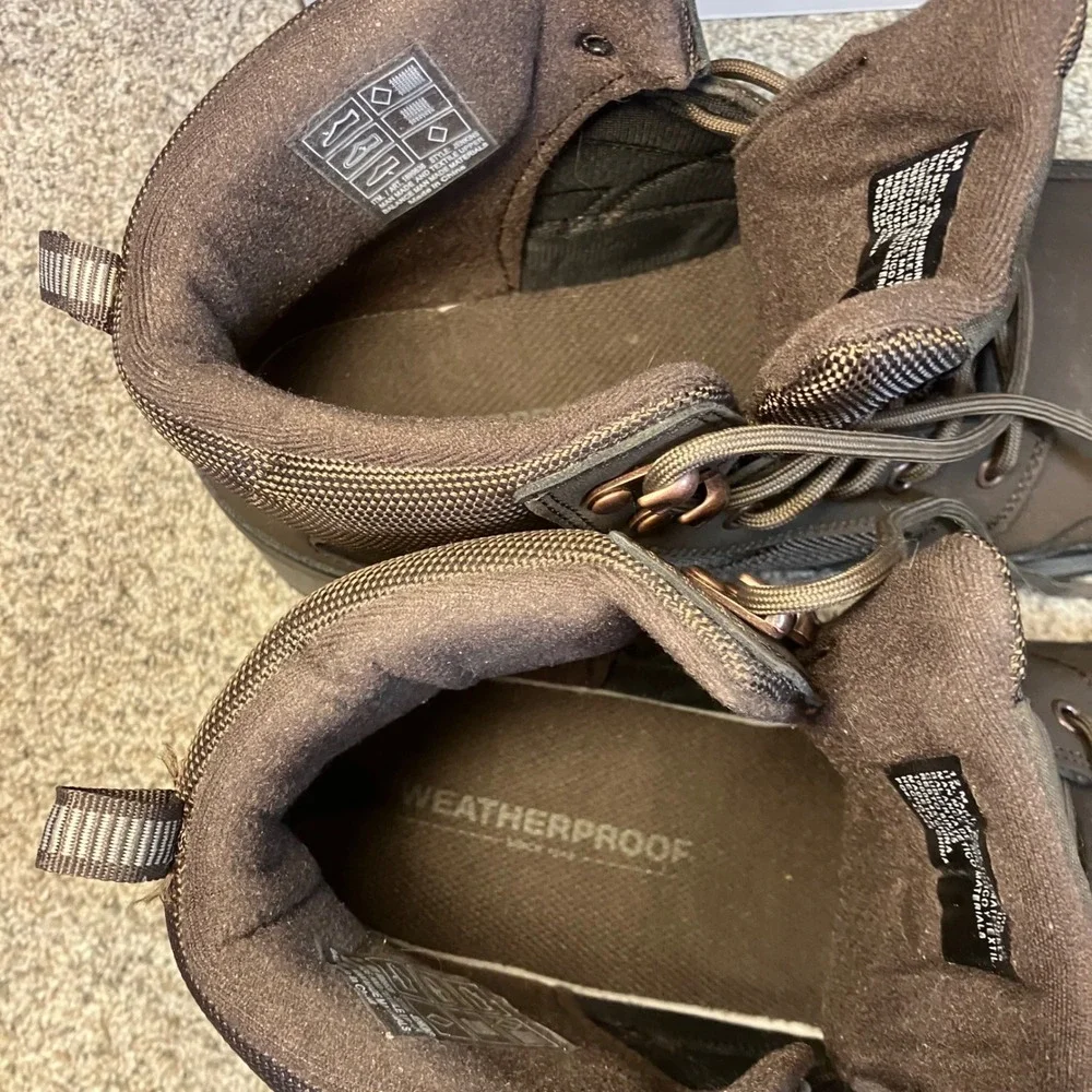 Weatherproof Jenkins Mens 12 Brown Lace Up Memory Foam Hiking Boots NEW IN BOX‎